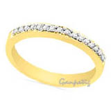 10 Cents 14 K Yellow Gold Brilliant Diamond Wedding Half Eternity Band Engagement Ring Studded With 16 Pcs G Color Si Diamonds